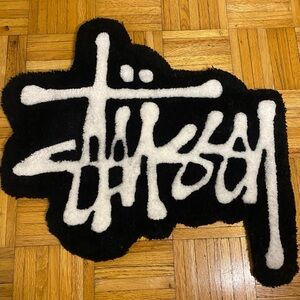 Custom black and white street-style rug